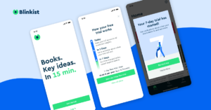 Blinkist onboarding UI